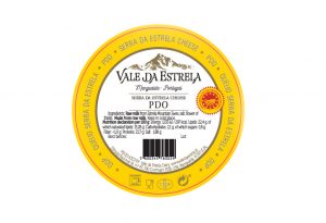 rótulo em inglês do queijo Vale da Estrela DOP