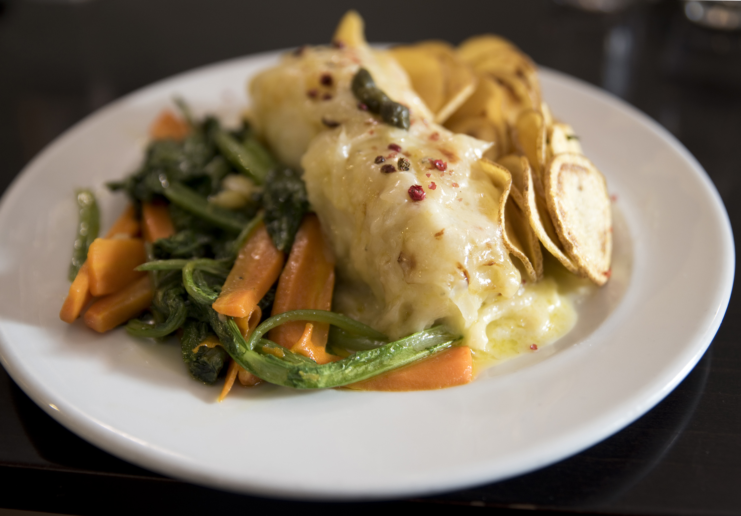 Bacalhau gratinado com queijo Serra da Estrela